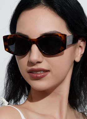 五十公里桃花坞朱丹同款眼镜玳瑁猫眼潮流欧美潮墨镜穿搭太阳镜女