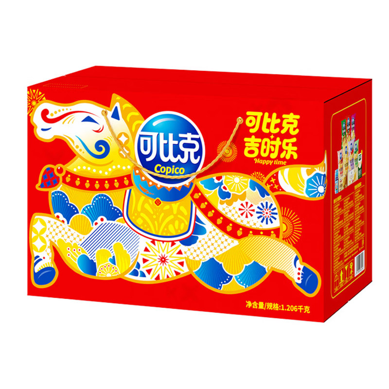 可比克骏马来财零食甄享礼盒1206g大礼包膨化零食品休闲过年送礼,淘宝优惠券,粉丝福利购,淘宝优惠卷