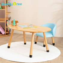 Solid Wood Peanut Table Children Table Baby Writing Learning Reading Small Desk Can Lift Play Table Kindergarten Table