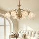 Muting all-copper French American living room crystal chandelier