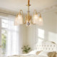Muting all-copper French-American villa living room large chandelier