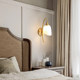 Muting all-copper French medieval bedroom wall lamp bedside lamp