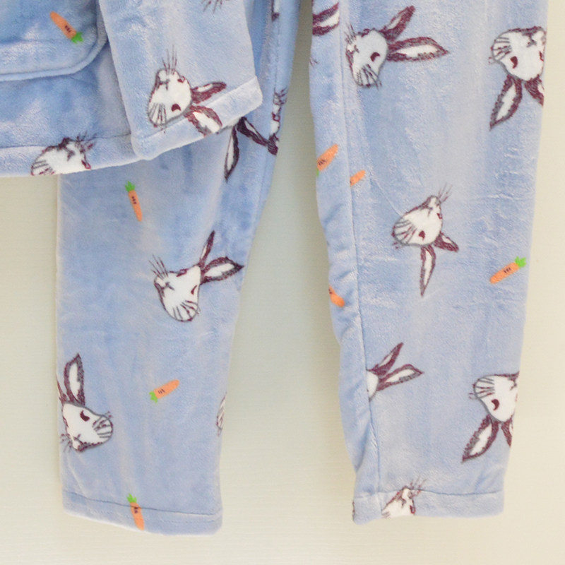 芬腾睡衣秋冬季女士法兰绒素色卡通兔子可爱卡通珊瑚绒保暖家居服,淘宝优惠券,粉丝福利购,淘宝优惠卷