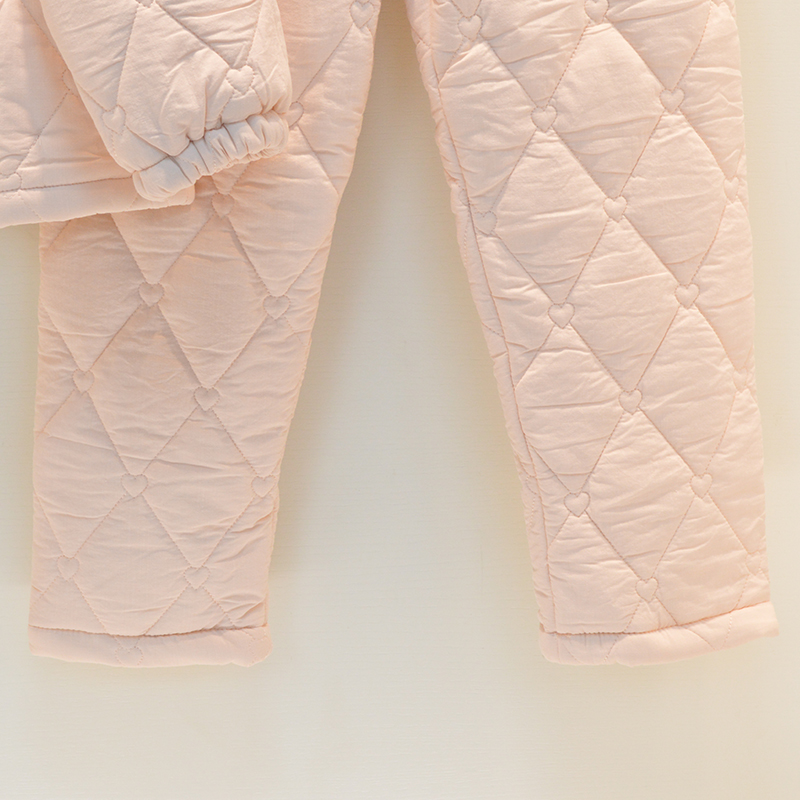 安之伴睡衣冬季女士梭织三层加绒加厚夹棉甜美淑女保暖棉袄家居服