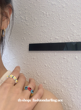 李智恩同款泫雅风花朵手工戒指