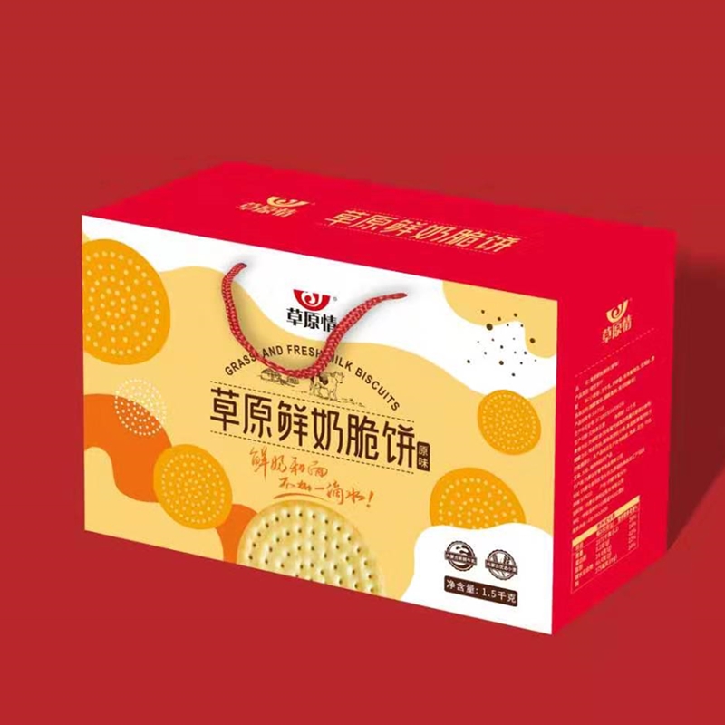 草原情脆饼散装内蒙特产饼干鲜奶和面原味牛奶味饼干3斤装礼盒装