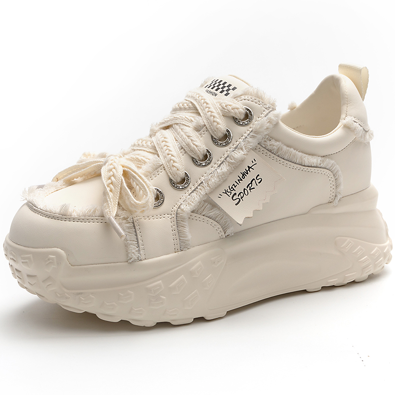 真皮内增高小白鞋女2025爆款新款秋季厚底松糕休闲运动老爹鞋子潮,淘宝优惠券,粉丝福利购,淘宝优惠卷