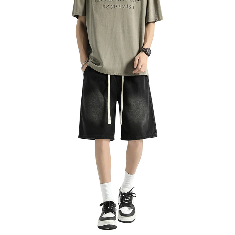 BOYUE帛跃美式高街直筒牛仔短裤潮流嘻哈小众痞帅青少年五分裤男,淘宝优惠券,粉丝福利购,淘宝优惠卷