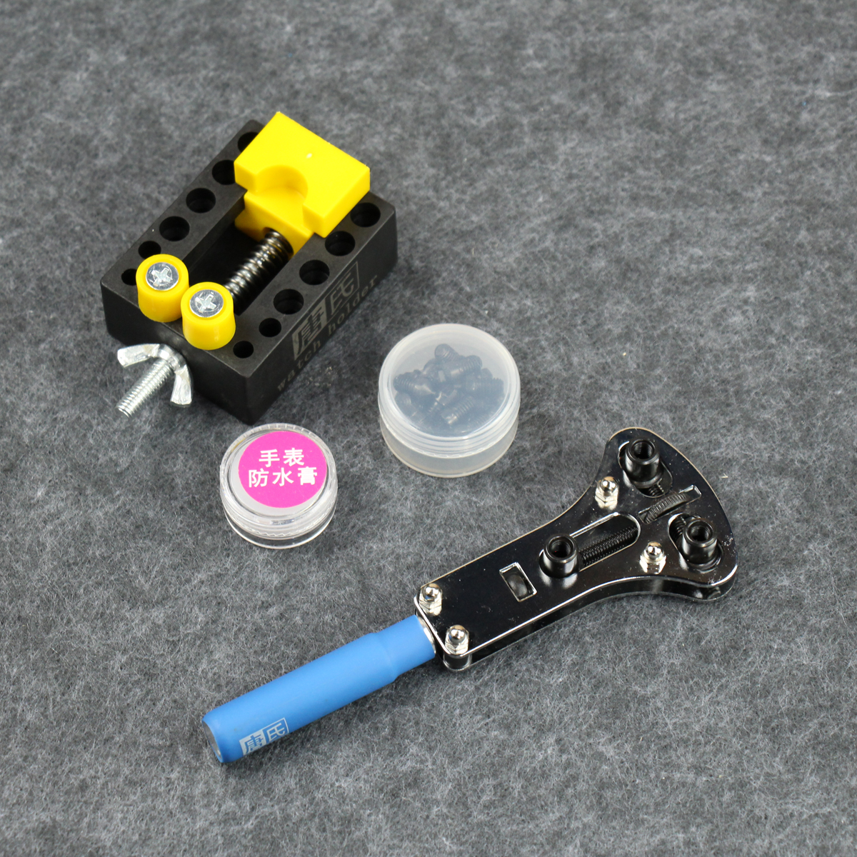 唐氏修表工具开表器拆手表后盖维修三爪开盖换电池台钳拆表器套装 - 图0