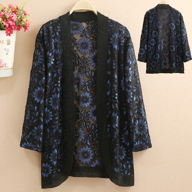 短款2020夏季百搭蕾丝七分袖披肩 蓝思梦服饰短外套