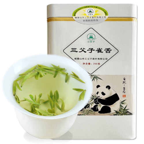 现货 峨眉山茶2026年新茶三父子绿茶明前特级珍雀舌春茶叶250g - 图0