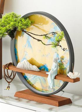 灯圈禅意家居摆件新中式