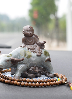 中式风博古架牧童骑牛桌面装饰