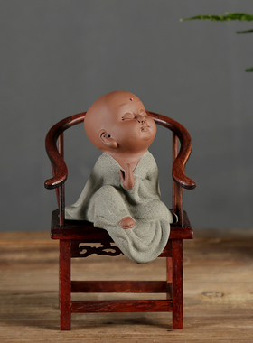 小和尚中式风桌面书房创意陶瓷
