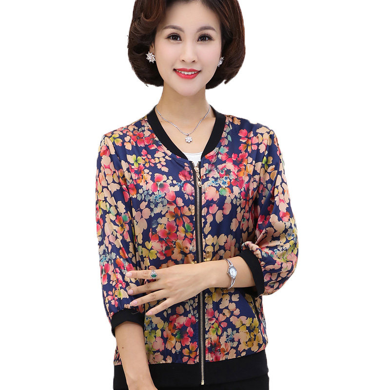 妈妈装春夏中老年女装上衣服薄外套 欧之裳中老年女装