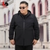Kích thước lớn nam 2019 mùa thu mới áo gió rộng áo khoác dài cộng với chất béo cộng với người đàn ông béo áo khoác trùm đầu - Cực lớn