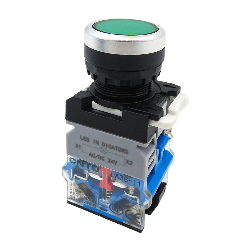 CNTD昌得电气按钮开关CLA38-11PDC 平头带灯220v按钮复位自锁24v,淘宝优惠券,粉丝福利购,淘宝优惠卷