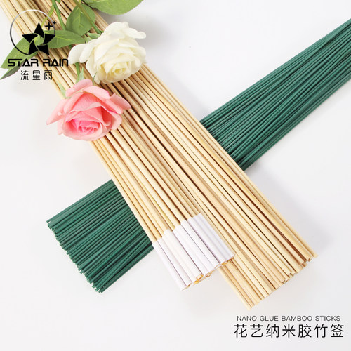 流星雨纳米胶竹签零食果冻棒棒糖花束包装专用花艺diy插花材料 - 图0
