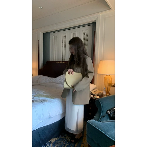 Демисезонный пиджак классического кроя для отдыха, в корейском стиле, подходит для подростков, изысканный стиль