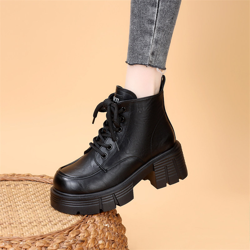 小个子马丁靴女2025冬季新款厚底6cm显高显瘦靴子英伦风爆款短靴,淘宝优惠券,粉丝福利购,淘宝优惠卷