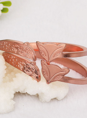 狐狸手镯女紫铜学生开口年轻女友