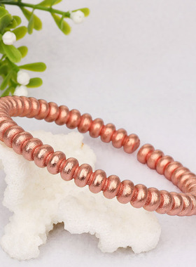 纯铜手工串珠开口女士手镯圈流行