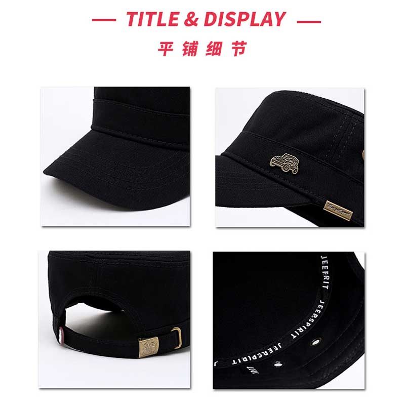 JEEP吉普专柜正品平顶帽男士遮阳帽鸭舌帽休闲帽子男户外春秋四季,淘宝优惠券,粉丝福利购,淘宝优惠卷