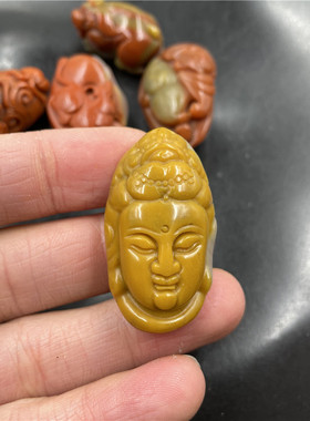 手工雕刻立体玉挂件玉坠