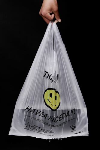 加厚环保袋笑脸购物袋透明笑脸袋 背心袋塑料袋袋子马甲袋可定做 - 图1
