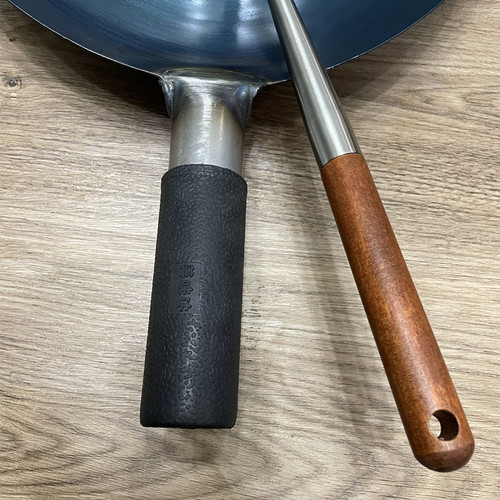 铁锅老式家用炒菜锅厨师炒锅燃气灶适用轻薄熟铁不粘锅无涂层圆底 - 图2