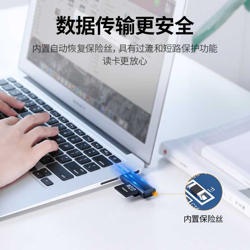 绿联CM264读卡器sd卡tf多功能合一usb3.0高速转换器行车记录60722 - 图1