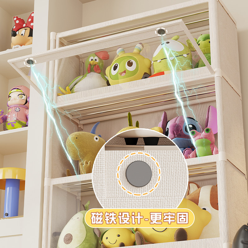 手办玩具展示架透明可视防尘收纳置物架宿舍好物落地租房神器柜子,淘宝优惠券,粉丝福利购,淘宝优惠卷