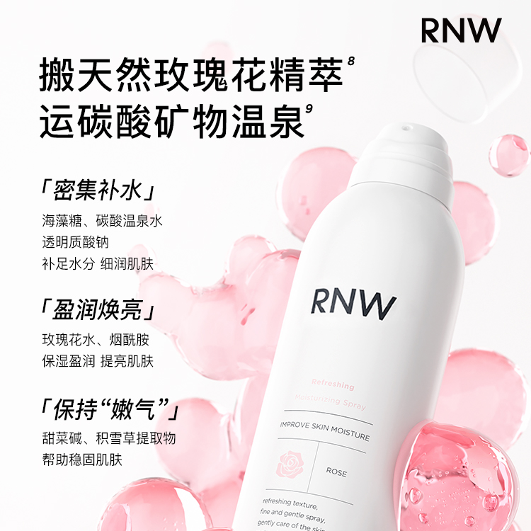 RNW补水喷雾玻尿酸喷雾玫瑰纯露保湿温和孕妇可用敏感肌舒缓湿敷 - 图3