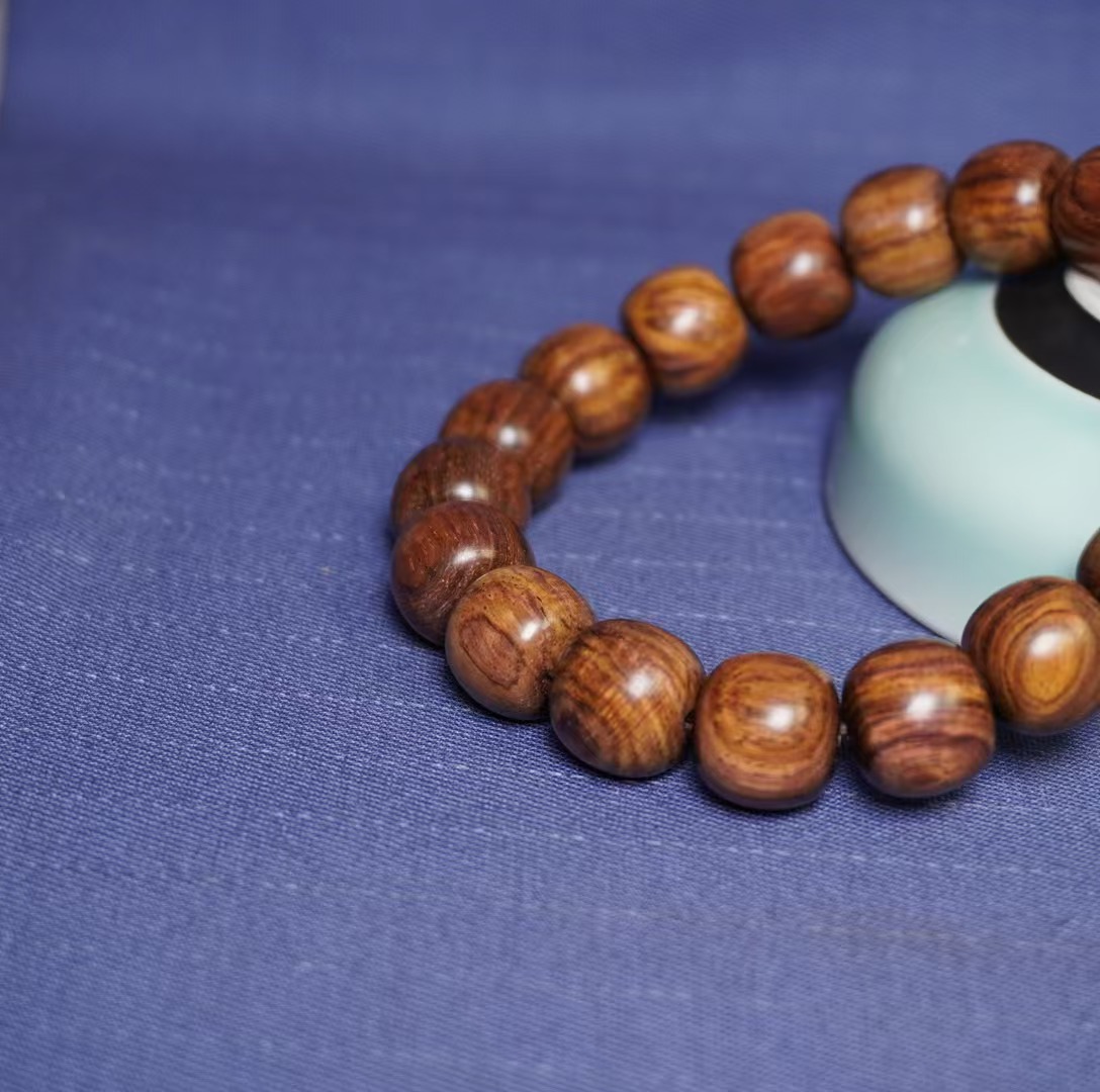 黄花梨原生态无胶无蜡1213佛珠手串男女念珠盘玩手串 - 图2