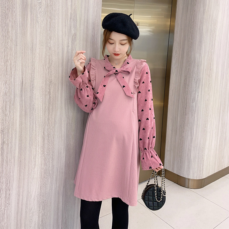 孕妇秋装时尚款秋款洋气潮妈连衣裙 资兰连衣裙