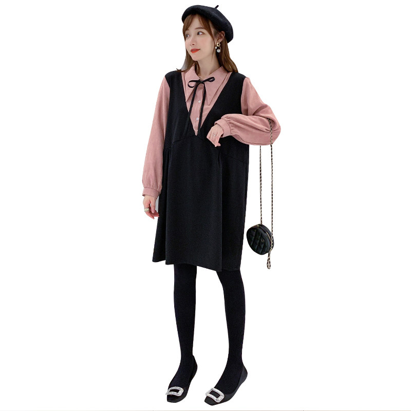 孕妇秋装上衣2020孕妇装外出连衣裙 资兰连衣裙