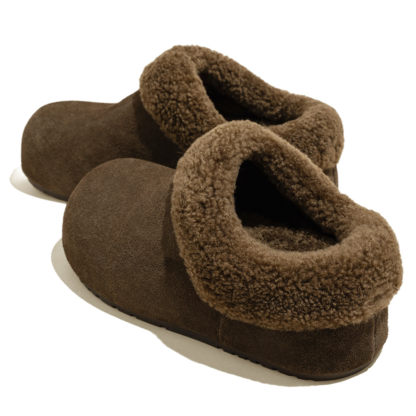 羊毛厚底勃肯鞋女2025新款冬季加绒女鞋保暖棉鞋一脚蹬增高毛毛鞋,淘宝优惠券,粉丝福利购,淘宝优惠卷