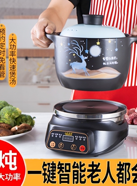 插电分体式陶瓷煲汤煮粥神器