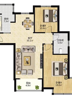 户型图在线分析店铺办公室
