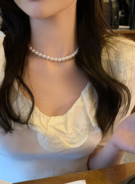 fever同款珍珠项链女款轻奢小众高级颈链2025新款爆款锁骨链配饰