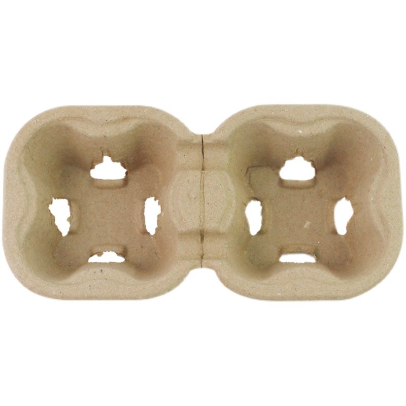 一次性环保纸浆热饮奶茶咖啡塑料杯外卖袋带打包饮料可拆2杯托盘,淘宝优惠券,粉丝福利购,淘宝优惠卷