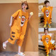 Summer pure cotton short-sleeved jumpsuit for boys and girls, parent-child jumpsuit, cartoon cute middle-aged and older children's home clothes