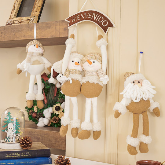 Knitted old man doll Christmas decoration hanging