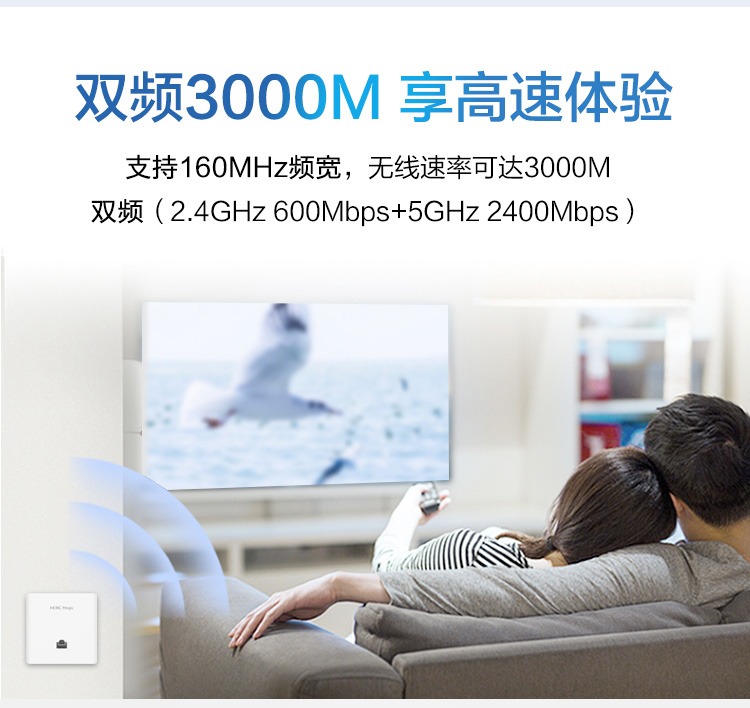 H3C华三千兆wifi6面板AP吸顶套装全屋无线别墅POE路由器BA3000L/3000C/1500L/BR1008L/BH3003/3006/1200L/-图2