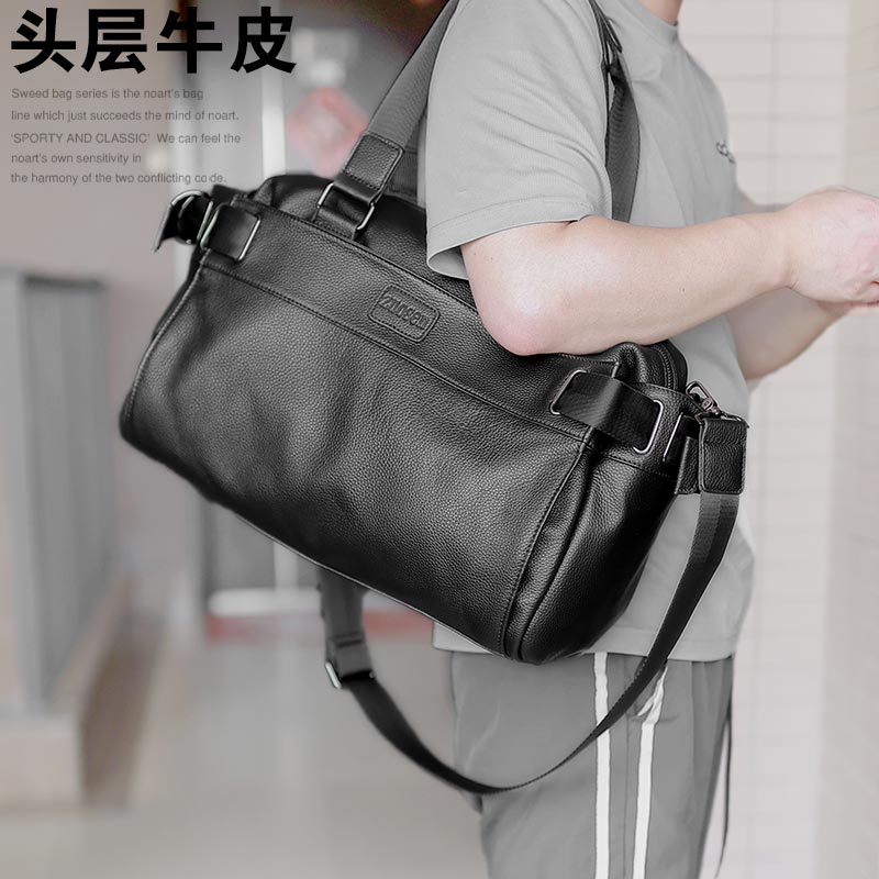 左森zuosen头层牛皮旅行包单肩包 zuosen左森男士包袋
