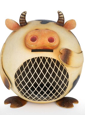 铁艺小猫头鹰存钱罐创意家居收纳摆件金属装饰工艺品儿童生日礼物