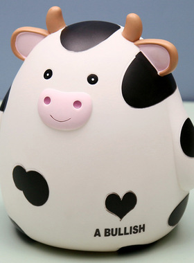 网红呆萌小牛存钱罐桌面装饰摆件