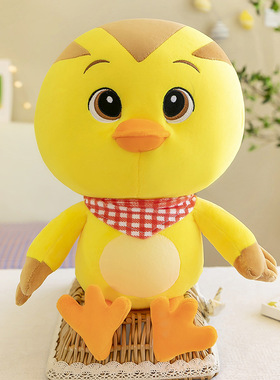 新款萌鸡小队毛绒玩具摆件