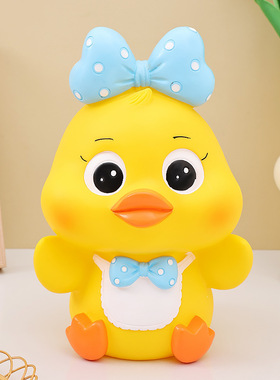 网红小黄鸭防摔存钱罐摆件