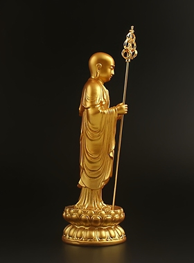 创意黄铜地藏王菩萨摆件